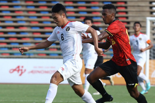 Video bóng đá U22 Timor Leste - U22 Indonesia: Sức ép nghẹt thở, niềm vui cuối hiệp 1 (SEA Games 32) (H1)