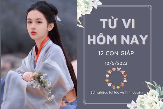Tử vi hàng ngày hôm nay của 12 con giáp 10/5/2023: Thìn đón vận may, Tỵ tài lộc tăng nhanh
