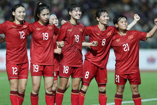 Video bóng đá ĐT nữ Việt Nam - Campuchia: Đại tiệc tưng bừng, vỡ òa vé chung kết (SEA Games)
