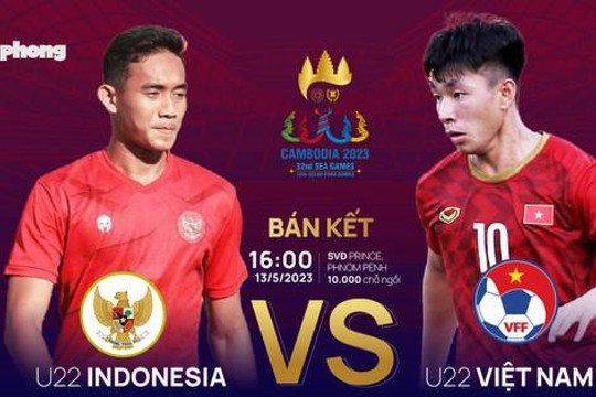 SEA Games 32: Tương quan trước trận Bán kết U22 Indonesia - U22 Việt Nam, 16h ngày 13/5