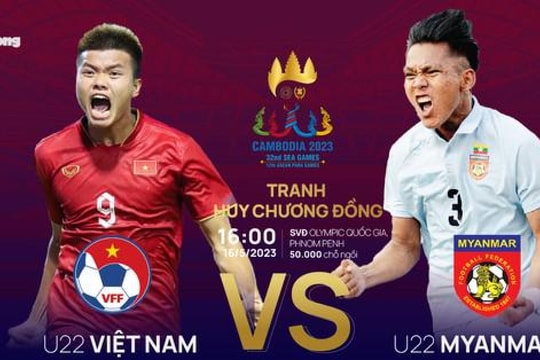 SEA Games 32: Tương quan trước trận U22 Việt Nam - U22 Myanmar, 16h ngày 16/5