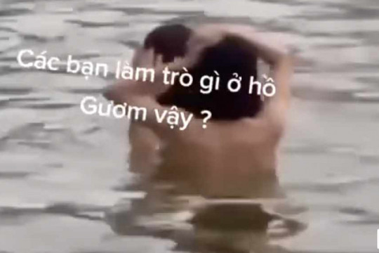 Xác minh clip nghi cắt ghép 2 cô gái tắm ở Hồ Gươm gây xôn xao