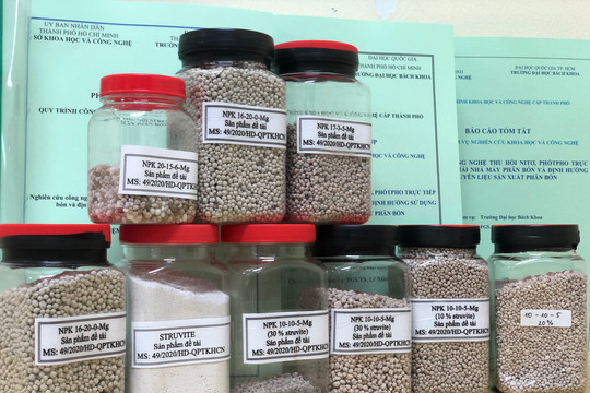 Nhóm nhà khoa học Việt sản xuất phân bón từ nước thải