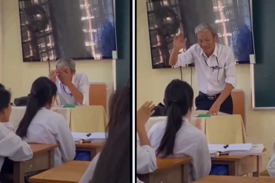 Thầy giáo Nghệ An rưng rưng nước mắt trong tiết dạy cuối cùng