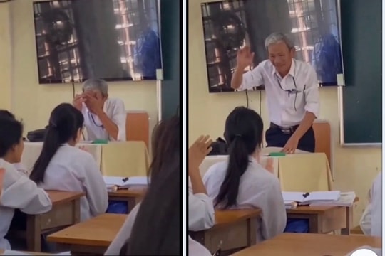 Khoảnh khắc thầy giáo lau nước mắt trong tiết dạy cuối cùng