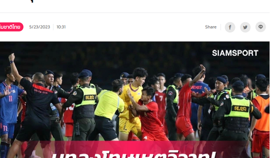 LĐBĐ Thái Lan ra án phạt cầu thủ "hỗn chiến" tại chung kết SEA Games 32