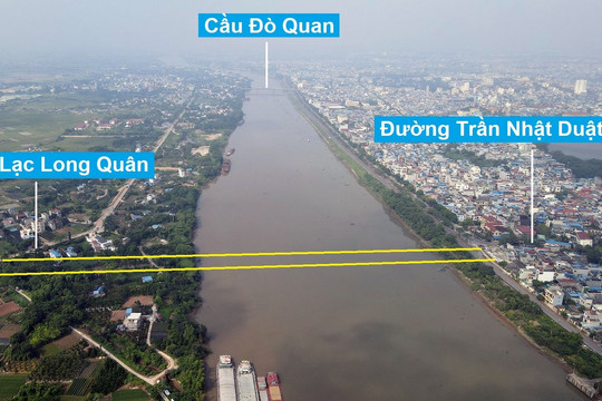 Toàn cảnh vị trí quy hoạch xây cầu vượt sông Đào ở TP Nam Định