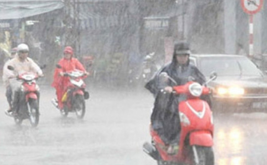 Bắc Bộ và Thanh Hóa đón mưa dông liên tiếp