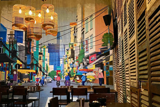 Ẩm thực đường phố Việt Nam lên ngôi, nhà hàng Mỹ mang cả biển "Khoan cắt bê tông" vào trang trí