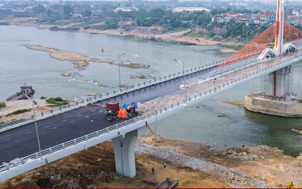 Chiêm ngưỡng cây cầu 540 tỷ đồng nối 2 tỉnh Vĩnh Phúc và Phú Thọ
