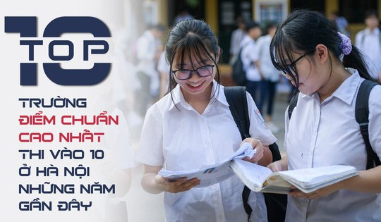 Top 10 trường điểm chuẩn cao nhất thi vào 10 ở Hà Nội những năm gần đây