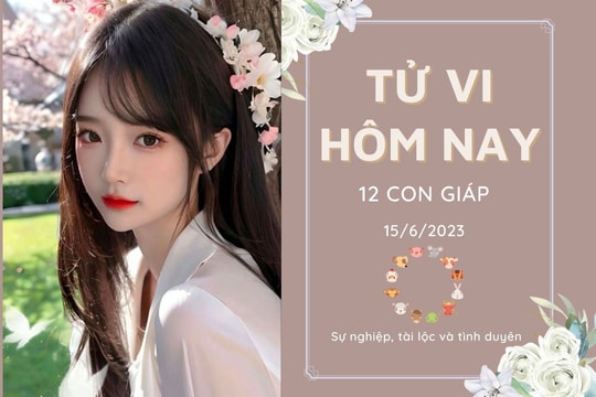 Tử vi hàng ngày hôm nay của 12 con giáp 15/6/2023