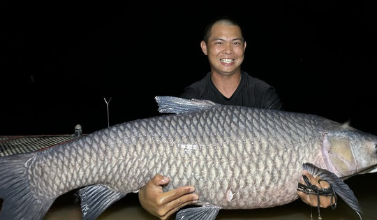 Sau ba năm săn 'thủy quái', câu được cá trắm đen nặng 40kg