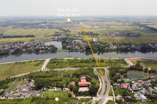 Toàn cảnh vị trí quy hoạch xây cầu vượt sông Châu Giang, nối nhiều khu đô thị ở TP Phủ Lý