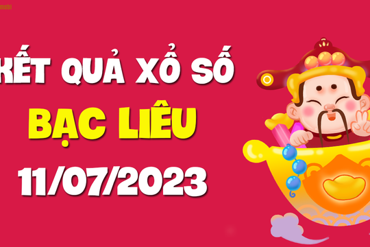 XSBL 11/7 - Xổ số Bạc Liêu ngày 11 tháng 7 năm 2023 - SXBL 11/7