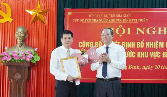 Ông Lê Quang Thành giữ chức Cục trưởng Cục Dự trữ Nhà nước khu vực Bình Trị Thiên