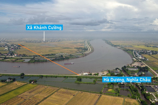 Toàn cảnh vị trí dự kiến xây cầu Tam Tòa nối Ninh Bình - Nam Định