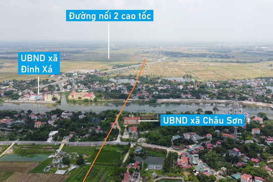 Toàn cảnh vị trí quy hoạch cầu vượt sông Châu Giang nối Phủ Lý - Duy Tiên, Hà Nam trên tuyến tránh QL 37B