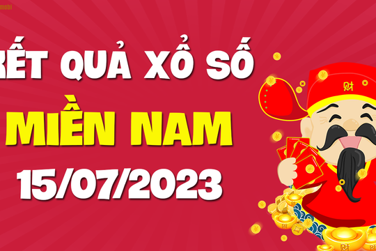 XSMN 15/7 -  KQXSMN 15/7 - Xổ số miền Nam ngày 15 tháng 7 năm 2023