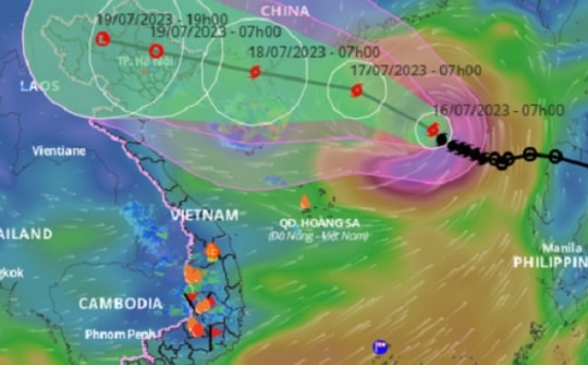 Bão số 1 tăng cấp, hướng về các tỉnh Bắc Bộ nước ta