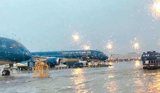 Sân bay Nội Bài, Cát Bi, Thọ Xuân, Vân Đồn bị ảnh hưởng bão số 1