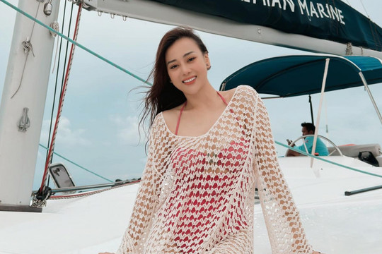 Phương Oanh không còn thích diện hở khi đi biển sau khi làm vợ Shark Bình?