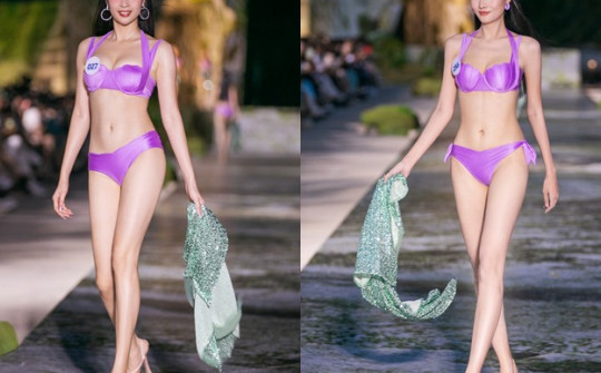Trước thềm chung kết, thí sinh Miss World Vietnam diễn áo tắm nóng bỏng tại Quy Nhơn
