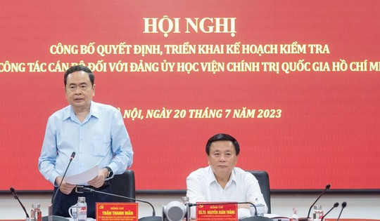 Ông Trần Thanh Mẫn làm Trưởng đoàn kiểm tra số 888 của Bộ Chính trị về công tác cán bộ