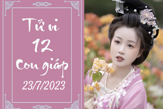 Tử vi vui 12 con giáp hôm nay ngày 23/7/2023: Thìn nhạy bén, Mùi thách thức