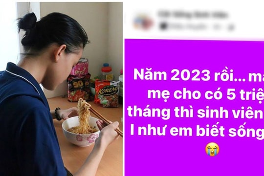 Tranh cãi sinh viên năm nhất "than trời" vì bố mẹ chỉ chu cấp 5 triệu/tháng: "Tiêu thế sao đủ?"