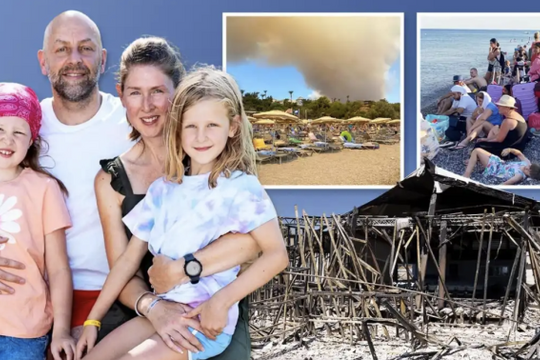 Trải nghiệm kinh hoàng của gia đình người Anh trốn đám cháy rừng trong bộ đồ bơi