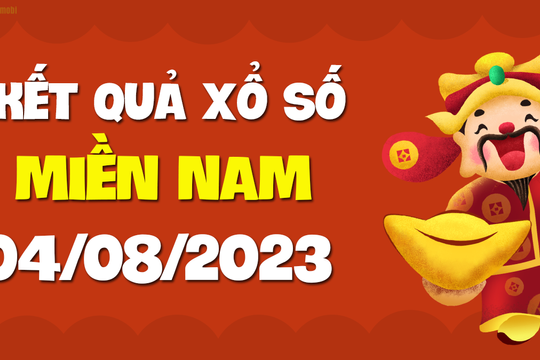 XSMN 4/8 - SXMN 4/8 - KQXSMN 4/8 - Xổ số miền Nam ngày 4 tháng 8 năm 2023