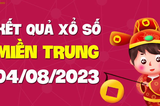 XSMT 4/8 - SXMT 4/8 - KQXSMT 4/8 - Xổ số miền Trung ngày 4 tháng 8 năm 2023