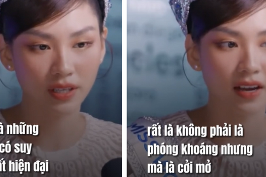 Đoạn phỏng vấn Hoa hậu Mai Phương bỗng hot trở lại, ai cũng phải khen: Tư duy dạy con của gia đình cô quá hay
