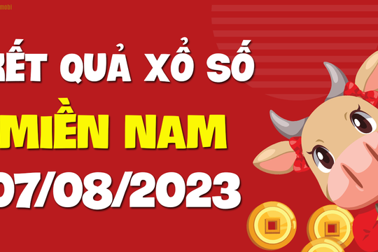 XSMN 7/8 - SXMN 7/8 - KQXSMN 7/8 - Xổ số miền Nam ngày 7 tháng 8 năm 2023