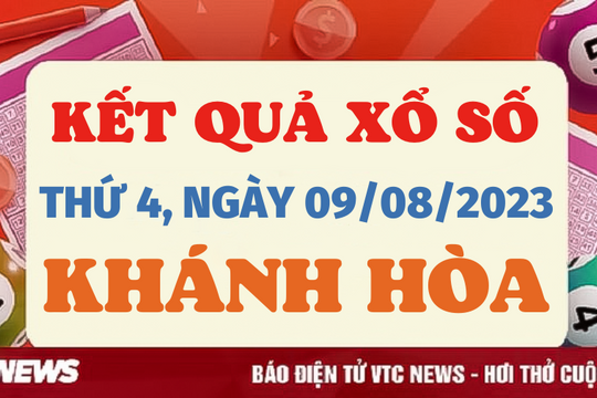Kết quả xổ số Khánh Hòa hôm nay 9/8/2023 - XSKH 9/8