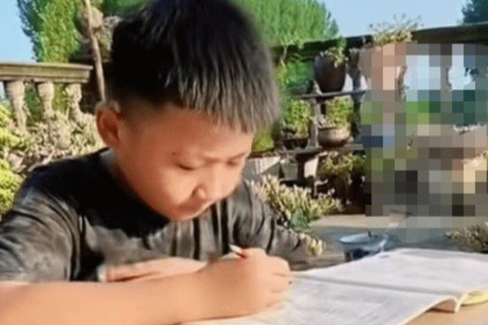 Điểm bất thường trong bức ảnh cậu bé ngồi làm bài tập khiến nghìn người tranh cãi