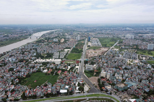 Hình ảnh tuyến đường nối đê Ngọc Thụy đến KĐT mới Thượng Thanh, Long Biên sau nhiều năm xây dựng