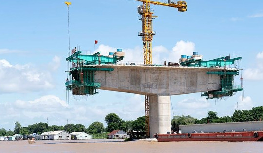 Cầu Châu Đốc dự kiến hoàn thành vào giữa năm 2024, sớm nửa năm so với kế hoạch ban đầu
