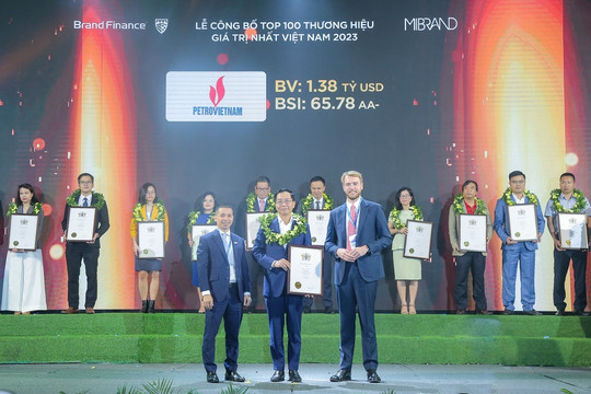 PVN là 1 trong 10 thương hiệu giá trị nhất Việt Nam