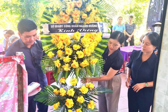 Công đoàn ngành Giáo dục Quảng Bình chia buồn cùng gia đình cô giáo tử nạn