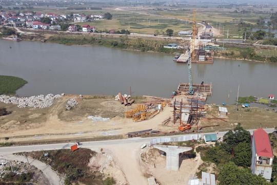 Bắc Ninh: Tiến độ cầu Hà Bắc 2 nối KCN Yên Phong với Vành đai 4
