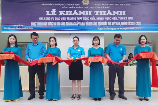 Khánh thành nhà công vụ giáo viên chào mừng Đại hội Công đoàn Giáo dục Việt Nam