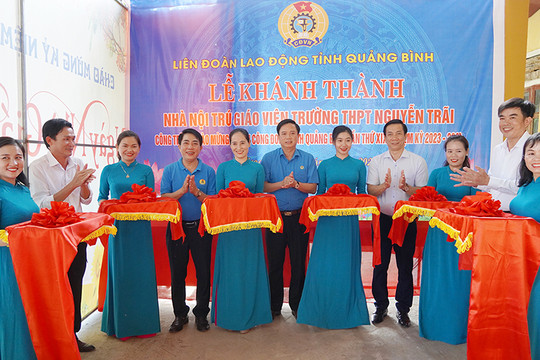 Khánh thành bàn giao nhà nội trú cho giáo viên tại Quảng Bình