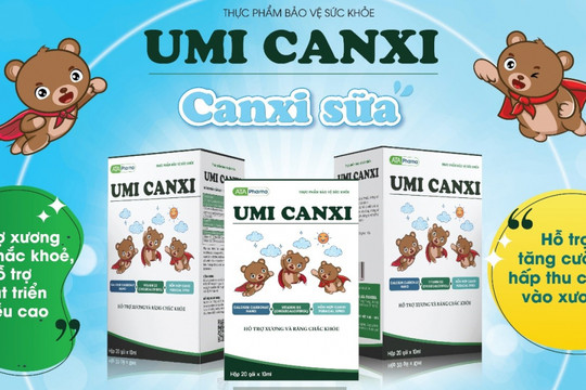 Umi Canxi - Bộ ba dưỡng chất canxi hữu cơ, vitamin D3, K2 cho trẻ cao lớn vượt trội
