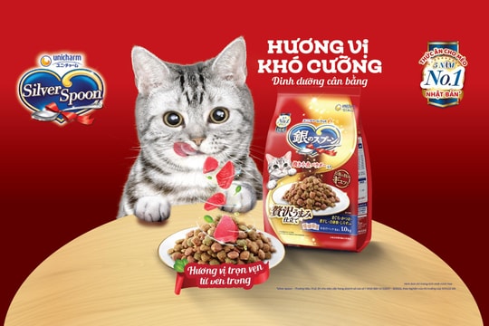 Hội yêu mèo “phát sốt” với thức ăn cho mèo Silver Spoon Nhật Bản