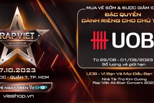 Chủ thẻ ngân hàng nào tại Việt Nam được hưởng đặc quyền mua vé sớm Rap Việt All-Star Concert 2023?