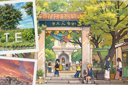 "Flex" cảnh trường học cùng trào lưu biến hình anime: Đâu cũng đẹp như phim Ghibli