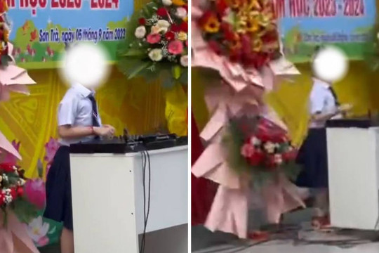 Tranh cãi bé gái lớp 3 tại Đà Nẵng hóa thân thành DJ, nhảy nhót cùng các bạn và cô giáo trong lễ khai giảng