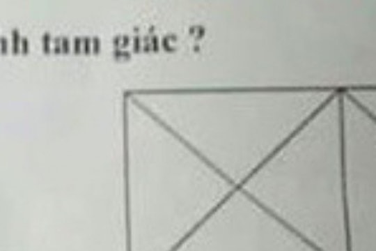 Mẹ làm bài tập toán lớp 1 của con đếm được 11 hình tam giác, phụ huynh khác náo loạn vì chỉ đếm được 8